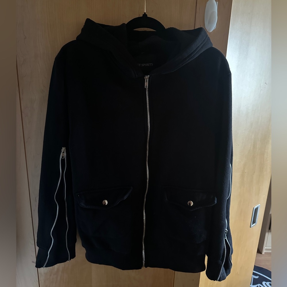 lost spirits sleeve zip hoodie